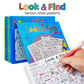Kids Look & Find coloring activity set with multiple “Shape & Color” booklets