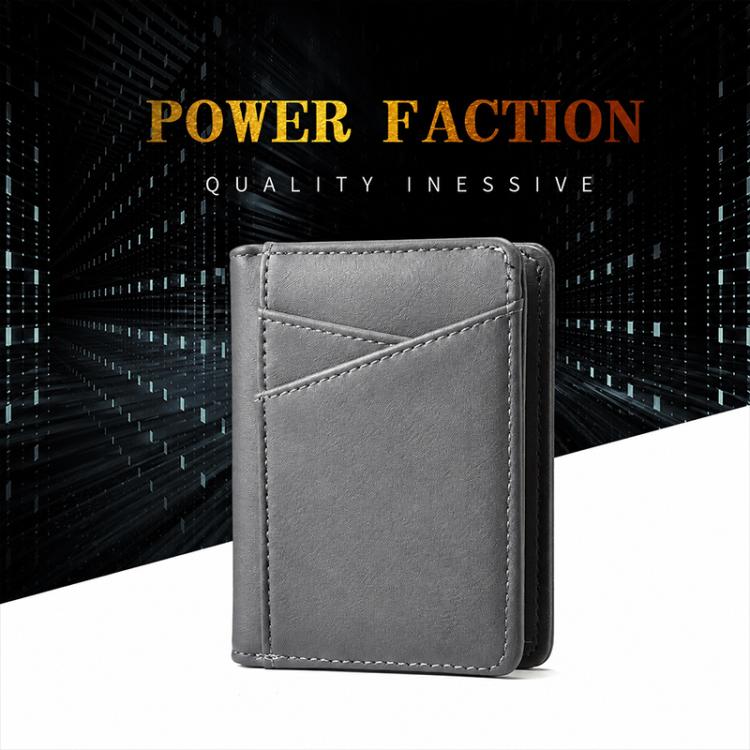 Ultra-thin Multi-card Slot Oil Waxed Leather Short Wallet