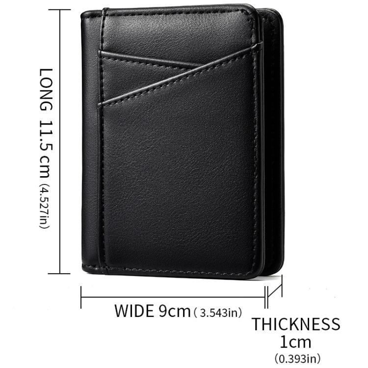 Ultra-thin Multi-card Slot Oil Waxed Leather Short Wallet