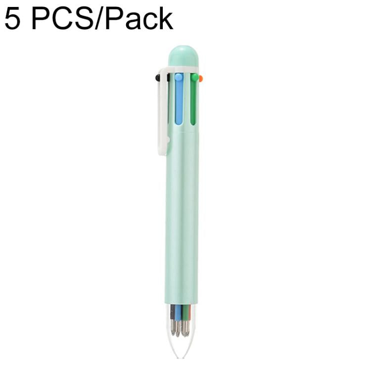 5 PCS/Pack 1.0mm Bullet Tip Six-colors Retractable Ballpoint Pen