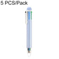 5 PCS/Pack 1.0mm Bullet Tip Six-colors Retractable Ballpoint Pen