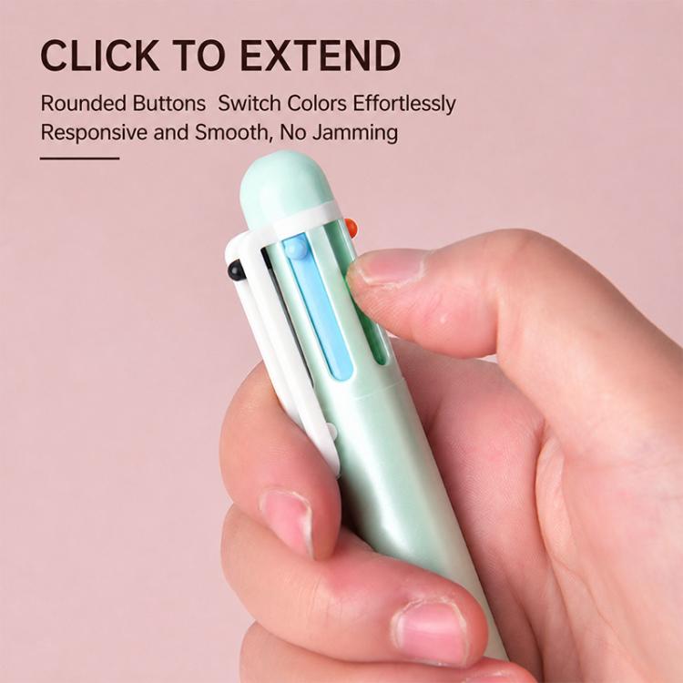 5 PCS/Pack 1.0mm Bullet Tip Six-colors Retractable Ballpoint Pen
