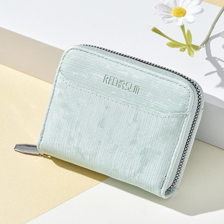 RECHRSLM Large Capacity Multi-card Short Zipper Coin Card Bag