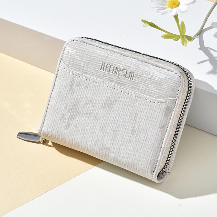 RECHRSLM Large Capacity Multi-card Short Zipper Coin Card Bag