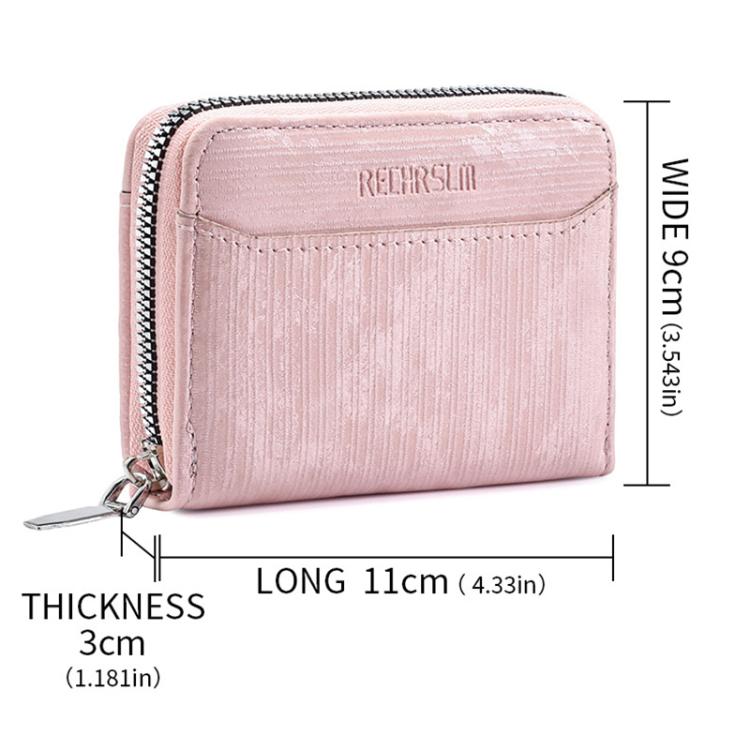 RECHRSLM Large Capacity Multi-card Short Zipper Coin Card Bag