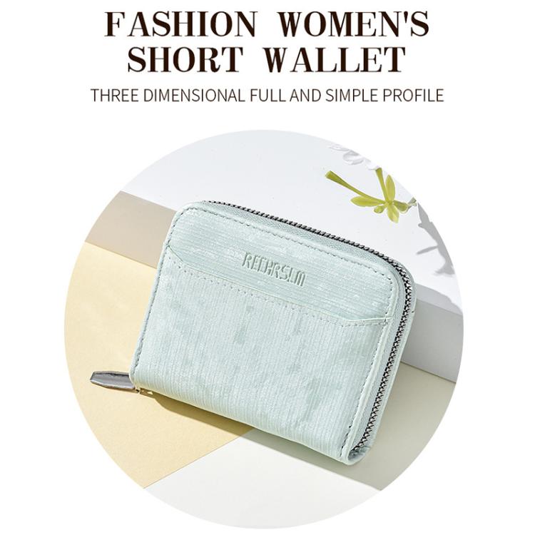 RECHRSLM Large Capacity Multi-card Short Zipper Coin Card Bag