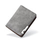 Retro Men Frosted PU Leather Short Wallet Card Bag