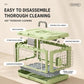 Portable Foldable Pet Carrier Crate with Ventilated Mesh