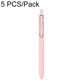 5 PCS/Pack 0.5mm Bullet Tip Colorful Retractable Pocket Ballpoint Pen