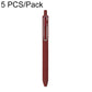 5 PCS/Pack 0.5mm Bullet Tip Colorful Retractable Pocket Ballpoint Pen
