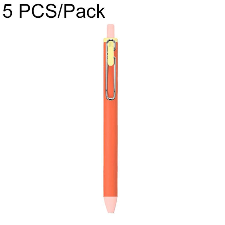 5 PCS/Pack 0.5mm Bullet Tip Colorful Retractable Pocket Ballpoint Pen
