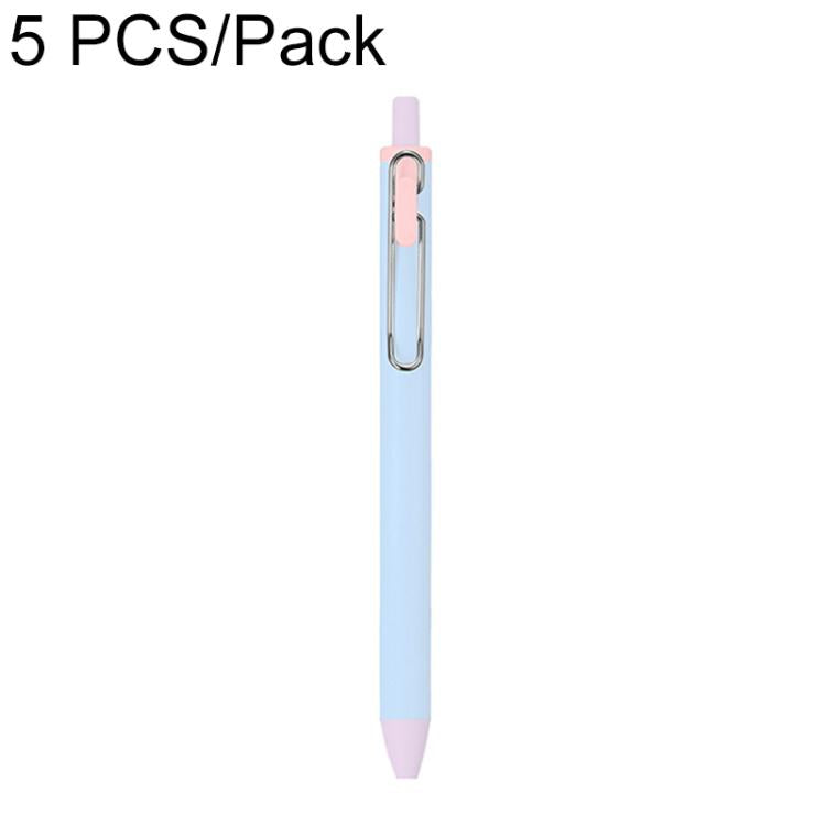 5 PCS/Pack 0.5mm Bullet Tip Colorful Retractable Pocket Ballpoint Pen