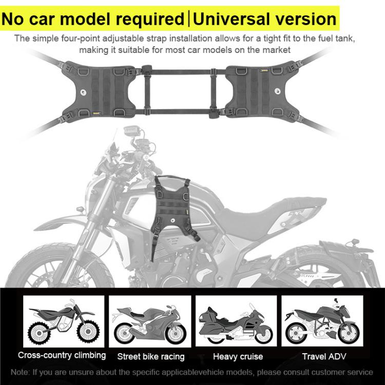 14 PCS/Pack Motorcycle Fuel Tank Vest Bag Base Mount Kit