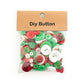 Round resin DIY buttons, red and green mix with visible 2-4 hole faces