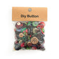 Round resin DIY buttons, dark green and gray mix with tan and red accents
