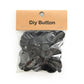 Round resin DIY buttons, dark gray mix with embossed hole patterns