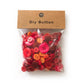 Round resin DIY buttons, red and orange mix in sealed bag