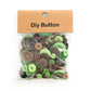 Pack of round resin buttons, dark brown and light green mixed sizes with 2-4 holes, clear bag