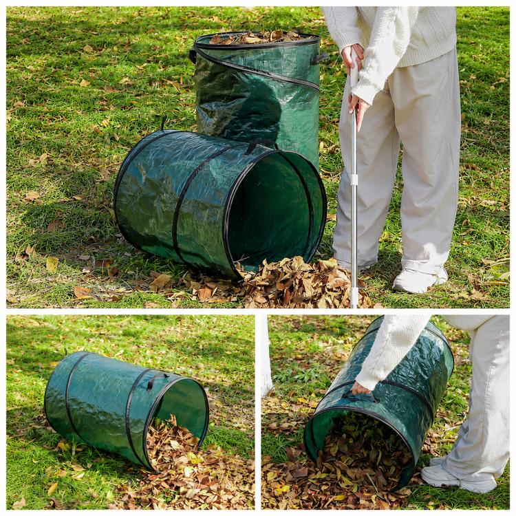 Environmentally Friendly Garden Portable Foldable PE Leaf Garbage Bin, Small 42x34cm, Large 60x46cm, Extra Large 72x48cm