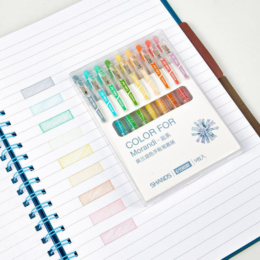 SHANDS Retractable Colored Gel Pens Quick Dry Fine Point Pens for Journal Drawing, 18 PCS/Set Retro Color, 9 PCS/Set Sweet Tone, 9 PCS/Set Salt Tone, 9 PCS/Set Vintage Tone, 9 PCS/Set Nordic Tone