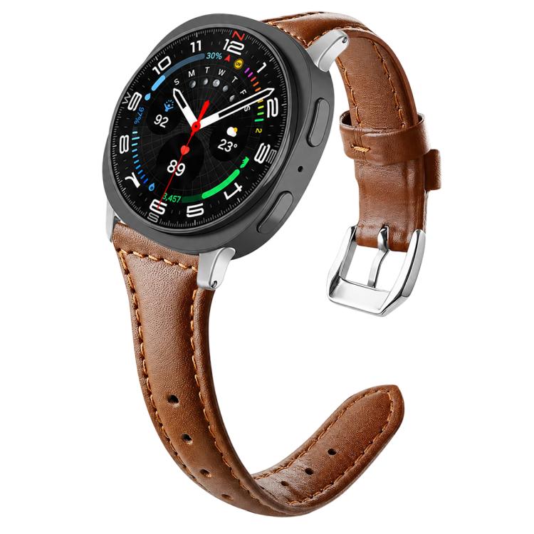 xDfind Slim Waist Vegan Leather Watch Band, For Galaxy Watch Ultra2 2026 / 2025 / 1 2024, For Galaxy Watch9 / 8 / 8 Classic