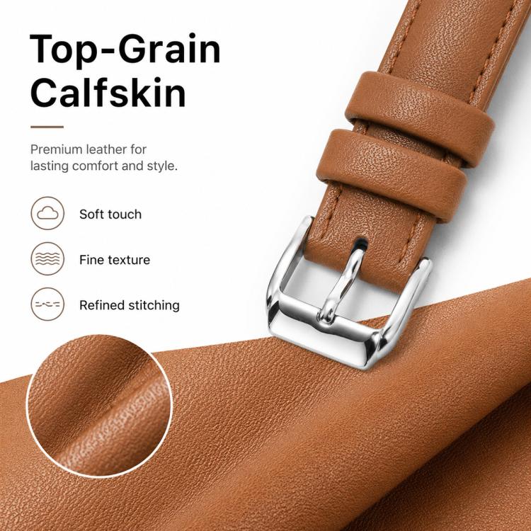 xDfind Slim Waist Vegan Leather Watch Band, For Galaxy Watch Ultra2 2026 / 2025 / 1 2024, For Galaxy Watch9 / 8 / 8 Classic