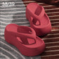 EVA Outer Wear Heightened Thick-Soled Flip Flops, 35-36, 37-38, 39-40