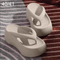 EVA Outer Wear Heightened Thick-Soled Flip Flops, 35-36, 37-38, 39-40