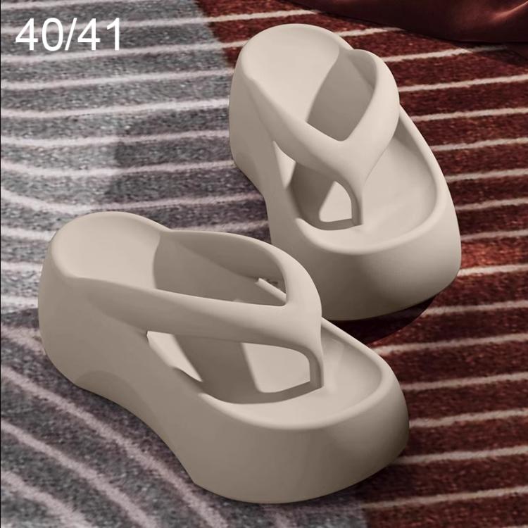 EVA Outer Wear Heightened Thick-Soled Flip Flops, 35-36, 37-38, 39-40