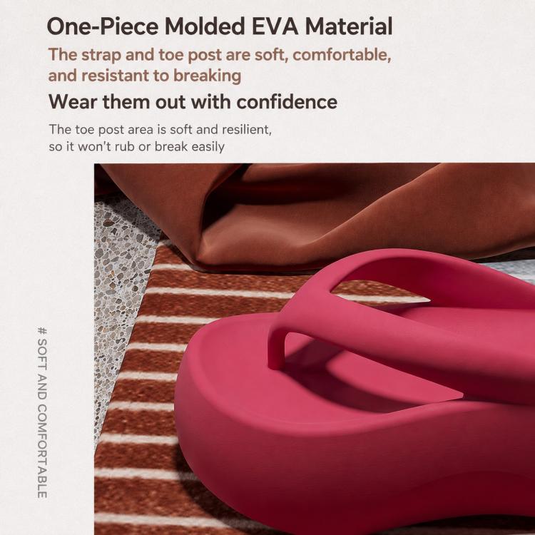 EVA Outer Wear Heightened Thick-Soled Flip Flops, 35-36, 37-38, 39-40