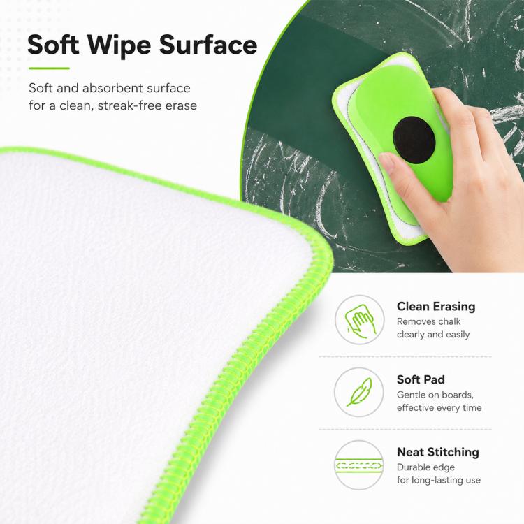 4 PCS/Pack Removable Water-Soluble Chalk Magnetic Eraser