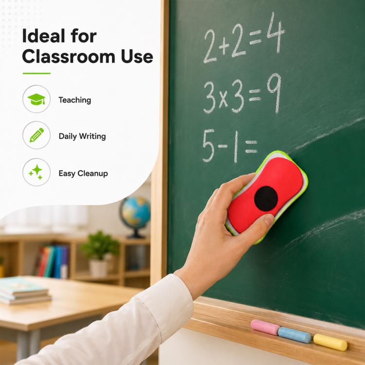 4 PCS/Pack Removable Water-Soluble Chalk Magnetic Eraser