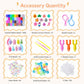 1600 PCS/Box 36-grid Rainbow Rubber Bands DIY Craft Bracelet Making Kit, 1600 PCS/Box 36-grid