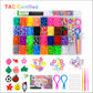 1600 PCS/Box 36-grid Rainbow Rubber Bands DIY Craft Bracelet Making Kit, 1600 PCS/Box 36-grid