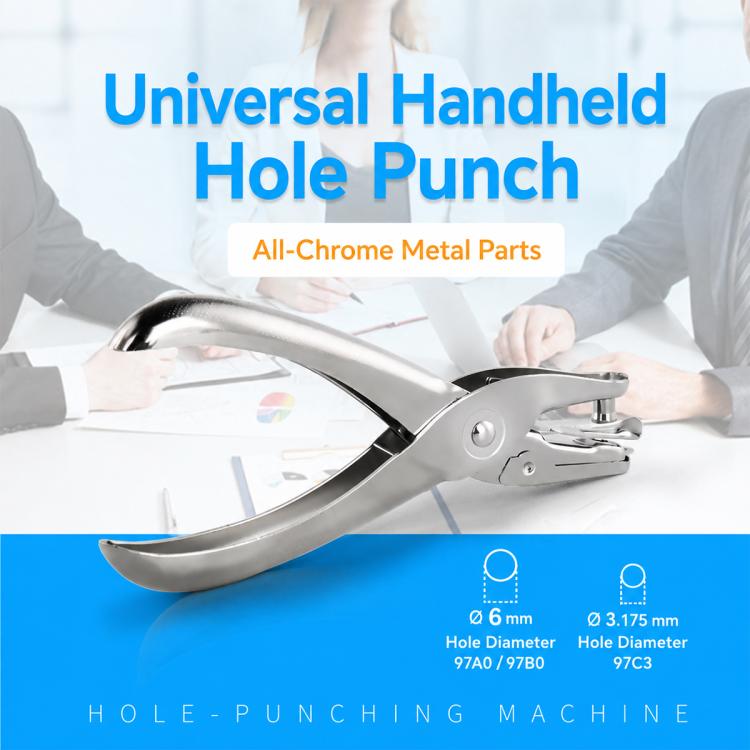 KW-TRIO Handheld Single Hole Punch, 97A0(6mm), 97B0(6mm), 97C3(3mm)