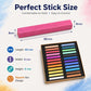 Single pink pastel chalk stick, rectangular bar shape for drawing and blending.