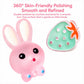 Children's beaded bracelet kit includes bunny and heart bead polishing accessory