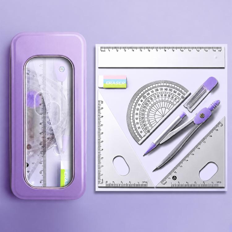 8PCS / Set Compass and Ruler Set For Students