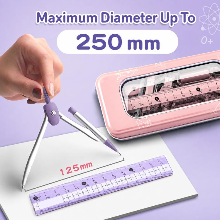 8PCS / Set Compass and Ruler Set For Students