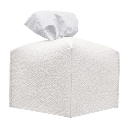 Dustproof PU Leather Tissue Storage Box, Square, Oblong