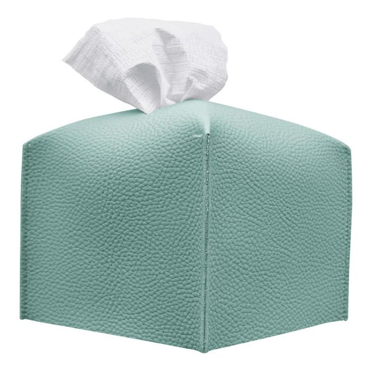 Dustproof PU Leather Tissue Storage Box, Square, Oblong