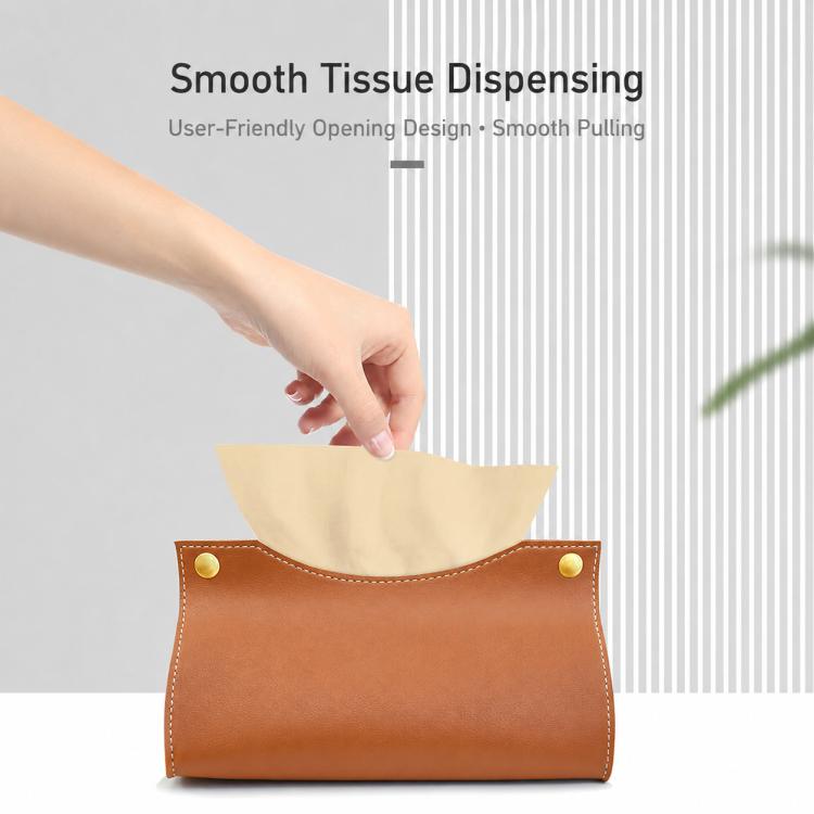 Storage Bag Style Dustproof PU Leather Tissue Box