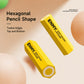 ENMY 4 PCS/Pack Hexagonal Pencil-Shaped Eraser for Pencils, Sketching, Drawing