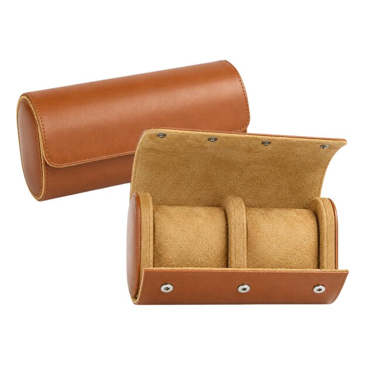 Portable Vintage Leather Watch Storage Case, Two Slots, Three Slots