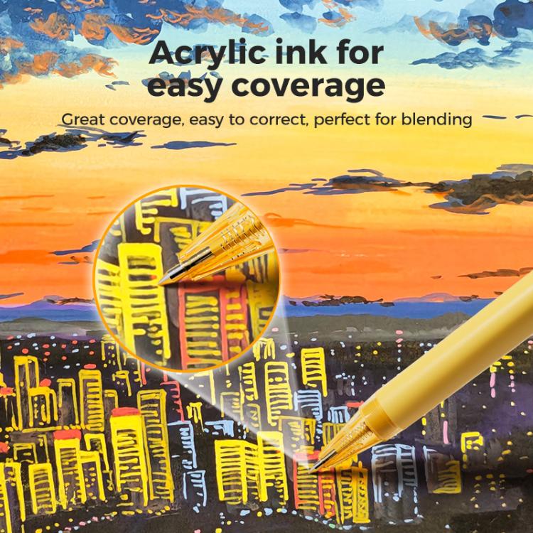 ENMY 6 PCS/Box POP Acrylic Fineliners Washable Colored Gel Pen