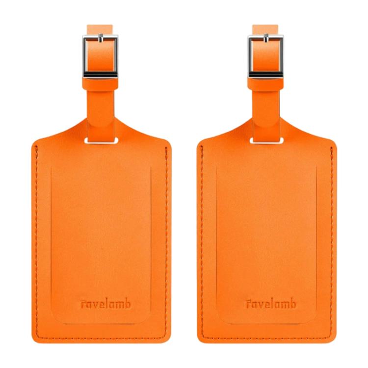 1 Pair Vintage PU Leather Luggage Tag