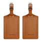 1 Pair Vintage PU Leather Luggage Tag