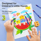 Washable color crayon set with oil pastels, plus drawing sheet and hands