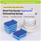 24 PCS/Pack S-Shaped Blue Wood Pulp Cellulose Scouring Sponges, 11x7x2cm
