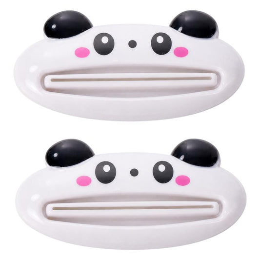 2 PCS/Pack Cute Cartoon Rolling Toothpaste Squeezer, Pink Pig, Frog, Panda